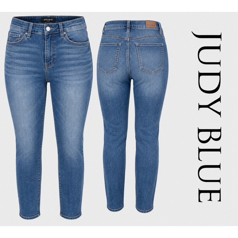 Judy Blue Jeans Womens 20W Blue Skinny Fit High Rise Stretch Denim Casual